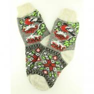 Женские носки  средние, вязаные, размер 35-37, мультиколор Рассказовские носки