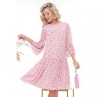 Платье , шифон, повседневное, размер 44, розовый DSTrend