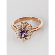 Кольцо помолвочное , аметист, размер 19, фиолетовый Lotus Jewelry