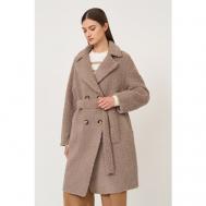 Пальто  , демисезон/зима, силуэт свободный, удлиненное, размер XL, коричневый Baon