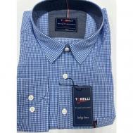 Рубашка , размер 3XL(64), синий TONELLI