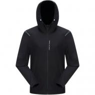 Ветровка  Men's running training jacket для бега, складывается в карман, вентиляция, светоотражающие элементы, быстросохнущая, несъемный капюшон, размер XL, серый TOREAD