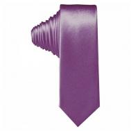 Галстук , узкий, однотонный, для мужчин, фиолетовый G.Faricetti
