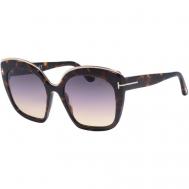 Солнцезащитные очки , бабочка, оправа: пластик, градиентные, для женщин, коричневый Tom Ford