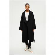 Пальто-реглан   демисезонное, шерсть, оверсайз, удлиненное, размер 44, черный Shi-shi