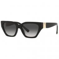 Солнцезащитные очки , кошачий глаз, оправа: пластик, градиентные, для женщин, черный Valentino