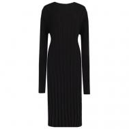 Платье-лапша , повседневное, прилегающее, размер 44, черный Tenax