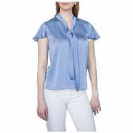 Блуза  , короткий рукав, размер 46, голубой Galar