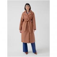 Пальто  , размер 46/170, красный, коричневый Pompa