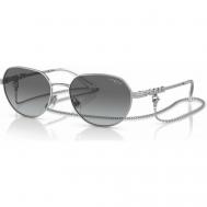 Солнцезащитные очки , овальные, оправа: металл, градиентные, с защитой от УФ, для женщин, серебряный Vogue® Eyewear