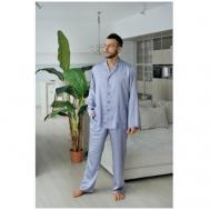 Пижама , карманы, пояс на резинке, размер L, фиолетовый Pijama story