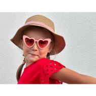 Солнцезащитные очки  500, сердце, оправа: пластик, для девочек, розовый SUDOLE