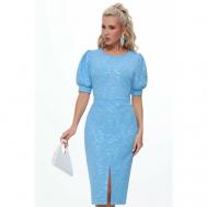 Платье , повседневное, полуприлегающее, размер 54, голубой DSTrend