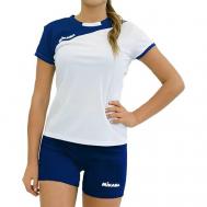 Форма  волейбольная, футболка и шорты, размер 44/46, белый, синий MIKASA