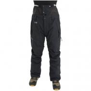 брюки для сноубординга , подкладка, карманы, мембрана, регулировка объема талии, водонепроницаемые, размер L, черный Horsefeathers