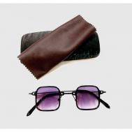 Солнцезащитные очки , квадратные, оправа: металл, градиентные, с защитой от УФ, черный CLOVE