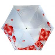 Мини-зонт , механика, 5 сложений, купол 90 см., 6 спиц, чехол в комплекте, для женщин, голубой, красный Banders