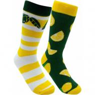 Носки , 90 den, размер 37-44, зеленый, желтый carnavalsocks