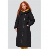 куртка  , демисезон/зима, силуэт прямой, водонепроницаемая, ветрозащитная, однобортная, утепленная, размер 48, черный D`imma Fashion Studio