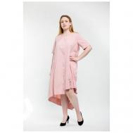 Платье повседневное, размер 46, розовый Пышная мода