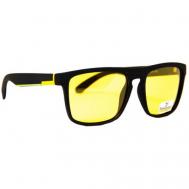 Солнцезащитные очки , вайфареры, с защитой от УФ, черный Fahrenheit