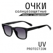 Солнцезащитные очки  MI1009-C1, вайфареры, оправа: пластик, с защитой от УФ, поляризационные, черный MIOFORM