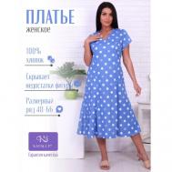 Платье , размер 52, голубой НАТАЛИ