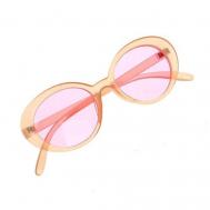 Солнцезащитные очки , бабочка, оправа: пластик, с защитой от УФ, для женщин, розовый Galante