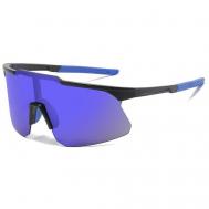 Солнцезащитные очки , монолинза, оправа: пластик, ударопрочные, спортивные, градиентные, с защитой от УФ, синий LOCO