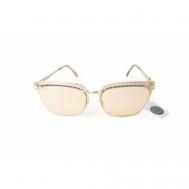 Солнцезащитные очки , квадратные, оправа: металл, с защитой от УФ, зеркальные, для женщин, розовый SWAROVSKI