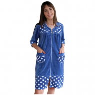 Халат , размер 48, голубой Lika Dress