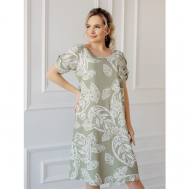 Платье , размер 58, зеленый Текстильный край