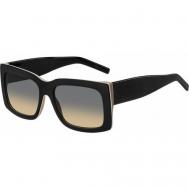 Солнцезащитные очки BOSS, прямоугольные, оправа: пластик, с защитой от УФ, для женщин, черный Hugo Boss