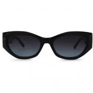 Солнцезащитные очки , прямоугольные, оправа: пластик, поляризационные, для женщин, черный MORE JANE