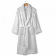 Халат , пояс/ремень, банный халат, карманы, размер L, белый Lappartement