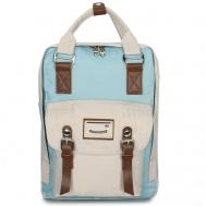 Рюкзак , текстиль, вмещает А4, внутренний карман, голубой, серый Nikki Nanaomi