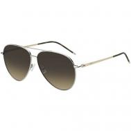 Солнцезащитные очки BOSS, прямоугольные, оправа: металл, для женщин, серый Hugo Boss
