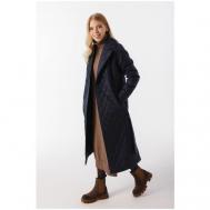 Пальто, удлиненный, размер 42, синий 365 clothes