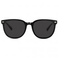 Солнцезащитные очки , прямоугольные, оправа: пластик, для женщин, черный MUJOSH