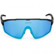 Солнцезащитные очки  114603, оправа: пластик, спортивные, ударопрочные, с защитой от УФ, зеркальные, синий Northug
