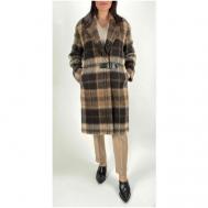 Пальто  , шерсть, размер 42 IT, коричневый Cappellini