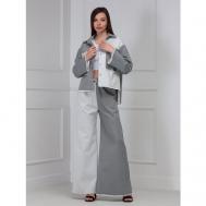 Костюм, брюки, размер 42-44, серый, белый D&B Style