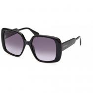 Солнцезащитные очки Max & Co., квадратные, оправа: пластик, градиентные, с защитой от УФ, для женщин, черный Max&Co