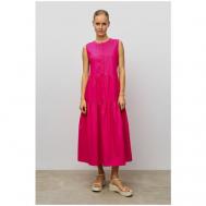 Платье , хлопок, повседневное, полуприлегающее, миди, размер 42, розовый Baon