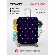 Чехол для чемодана , 40 л, размер S, синий, фиолетовый itcovers
