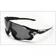 Солнцезащитные очки , кошачий глаз, ударопрочные, складные, спортивные, зеркальные, с защитой от УФ, черный FILINN
