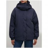 Куртка  , демисезон/зима, средней длины, оверсайз, карманы, съемный капюшон, размер XL, красный Finn Flare