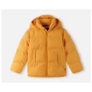 Куртка , демисезон/зима, карманы, капюшон, съемный капюшон, стеганая, манжеты, размер 140, оранжевый Reima