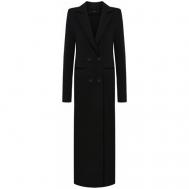 Пальто-пиджак  , силуэт прямой, средней длины, размер S, черный Yuliawave