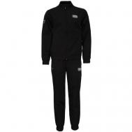 Костюм , олимпийка и брюки, силуэт прямой, карманы, размер M, черный Ea7
